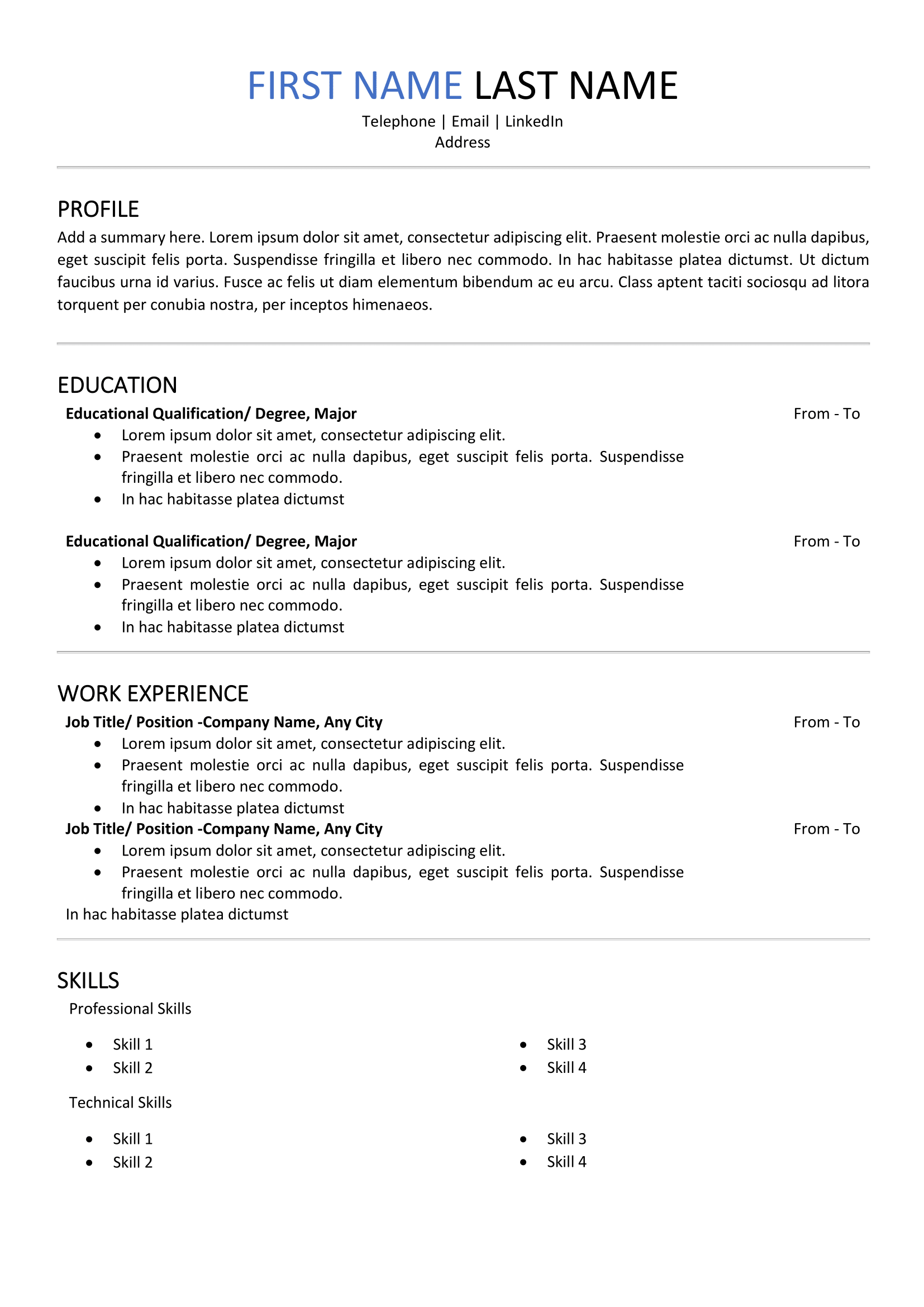 CV Template